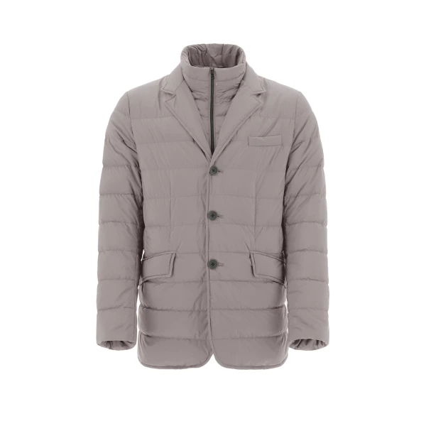 Herno La Giacca Padded Blazer in Light Grey | Men's Jackets | Luxury Shoes 