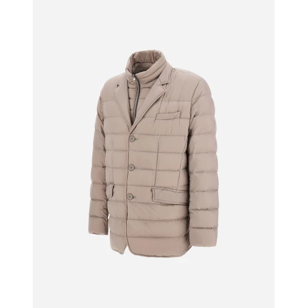 Herno La Giacca Padded Blazer in Light Taupe | Men's Jackets | Luxury Shoes 