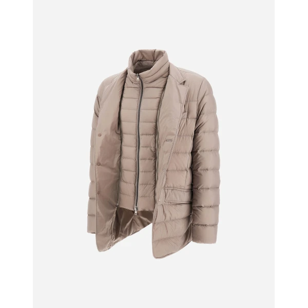 Herno La Giacca Padded Blazer in Light Taupe | Men's Jackets | Luxury Shoes 