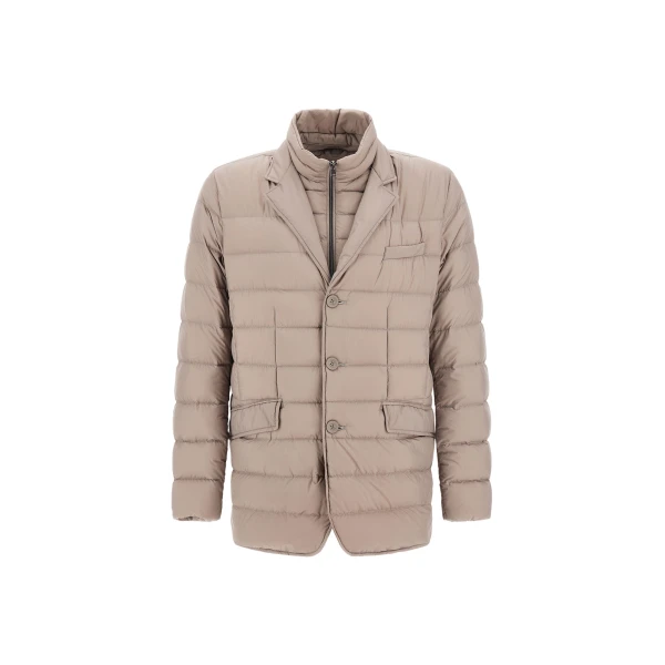 Herno La Giacca Padded Blazer in Light Taupe | Men's Jackets | Luxury Shoes 