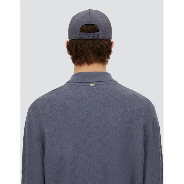 Herno Light Blue Resort Baseball Cap in Cashmere and Silk | Men's Hats | Luxury Shoes 