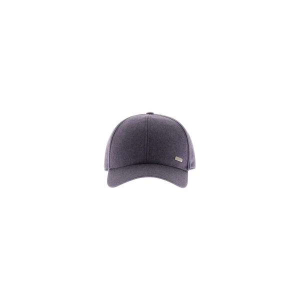 Herno Light Blue Resort Baseball Cap in Cashmere and Silk | Men's Hats | Luxury Shoes 