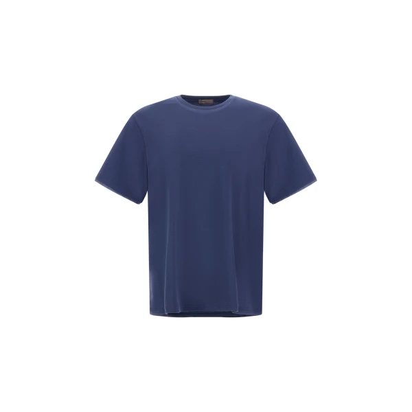 Herno Light Blue Resort T-Shirt in Lightweight Cotton Jersey and Stretch Nylon | Men's T-Shirts and Polos | Luxury Shoes 
