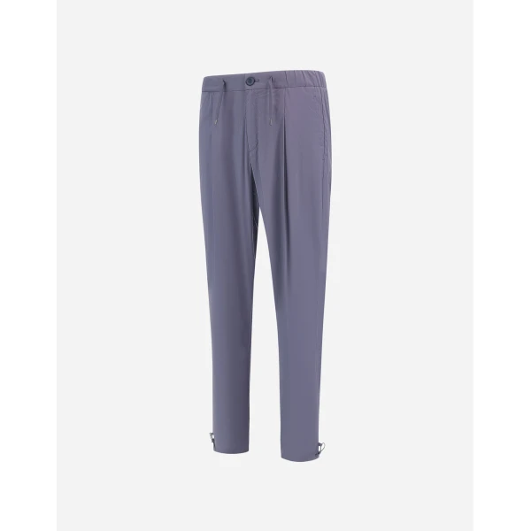 Herno Light Blue Resort Trousers in Lightweight Stretch Nylon | Men's Trousers | Luxury Shoes 