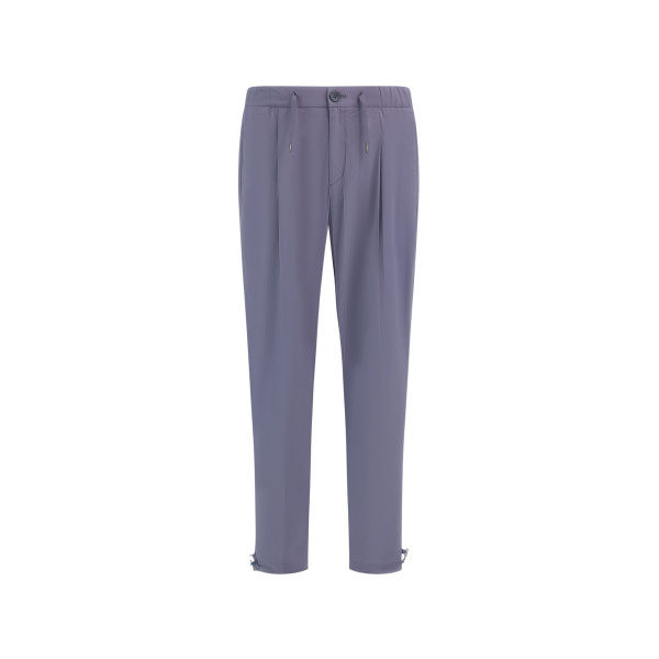 Herno Light Blue Resort Trousers in Lightweight Stretch Nylon | Men's Trousers | Luxury Shoes 