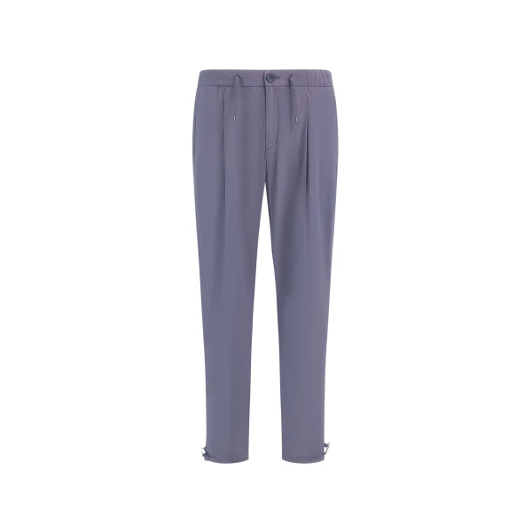 Herno Light Blue Resort Trousers in Lightweight Stretch Nylon | Men's Trousers | Luxury Shoes 