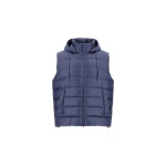 Herno Light Blue Resort Vest in Ultralight Nylon and Suede-Effect Microfibre | Men's Jackets | Luxury Shoes 