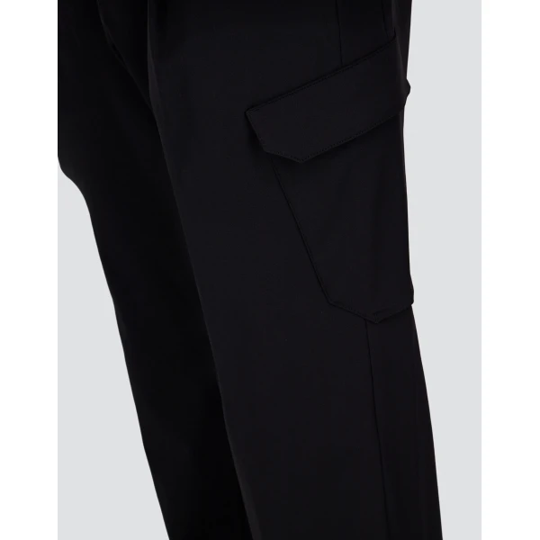 Herno Light Comfort Stretch Woven Cargo Trousers in Black | Men's Trousers | Luxury Shoes 