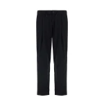 Herno Light Comfort Stretch Woven Trousers in Black | Men's Trousers | Luxury Shoes 