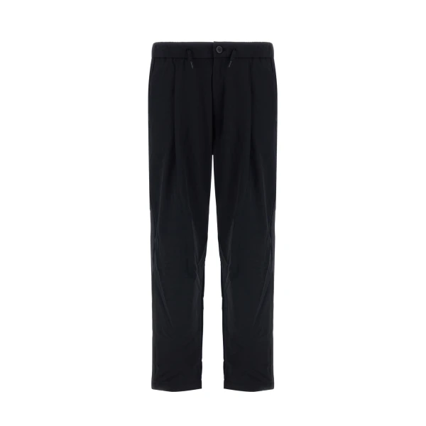 Herno Light Comfort Stretch Woven Trousers in Black | Men's Trousers | Luxury Shoes 