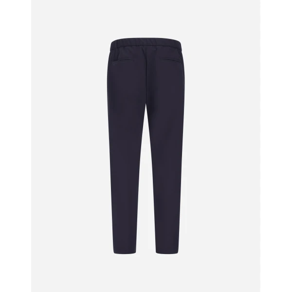 Herno Light Comfort Stretch Woven Trousers in Blue | Men's Trousers | Luxury Shoes 