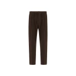 Herno Light Comfort Stretch Woven Trousers in Brown | Men's Trousers | Luxury Shoes 