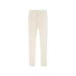 Herno Light Comfort Stretch Woven Trousers in Ivory | Men's Trousers | Luxury Shoes 