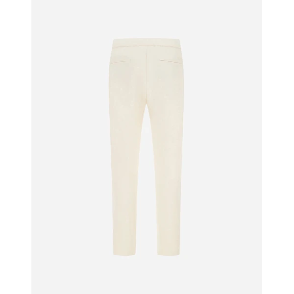 Herno Light Comfort Stretch Woven Trousers in Ivory | Men's Trousers | Luxury Shoes 