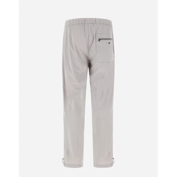 Herno Light Grey Resort Trousers in Lightweight Stretch Nylon | Men's Trousers | Luxury Shoes 