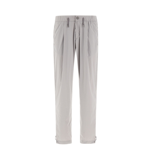 Herno Light Grey Resort Trousers in Lightweight Stretch Nylon | Men's Trousers | Luxury Shoes 
