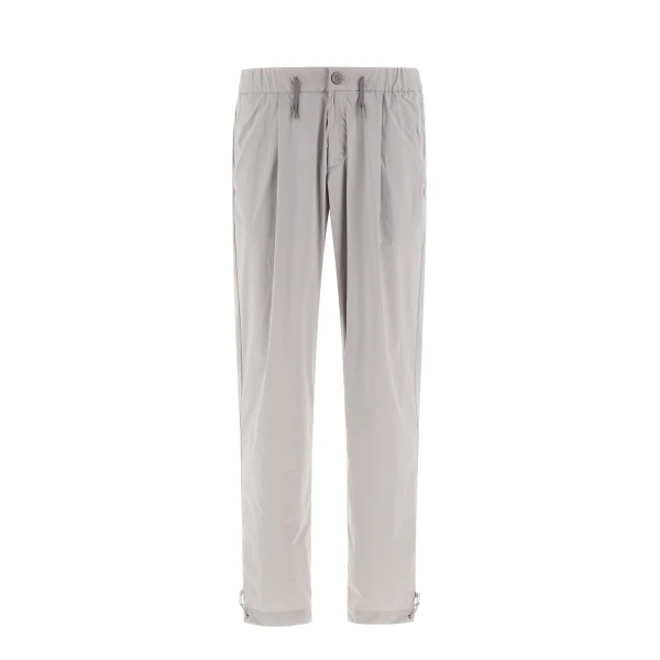 Herno Light Grey Resort Trousers in Lightweight Stretch Nylon | Men's Trousers | Luxury Shoes 