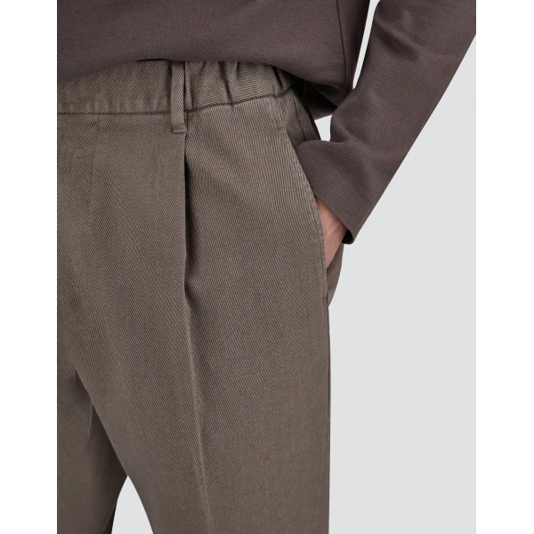 Herno Light Grey Trousers in Stretch Cotton | Men's Trousers | Luxury Shoes 