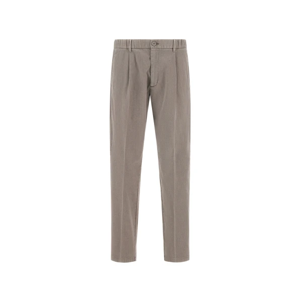 Herno Light Grey Trousers in Stretch Cotton | Men's Trousers | Luxury Shoes 