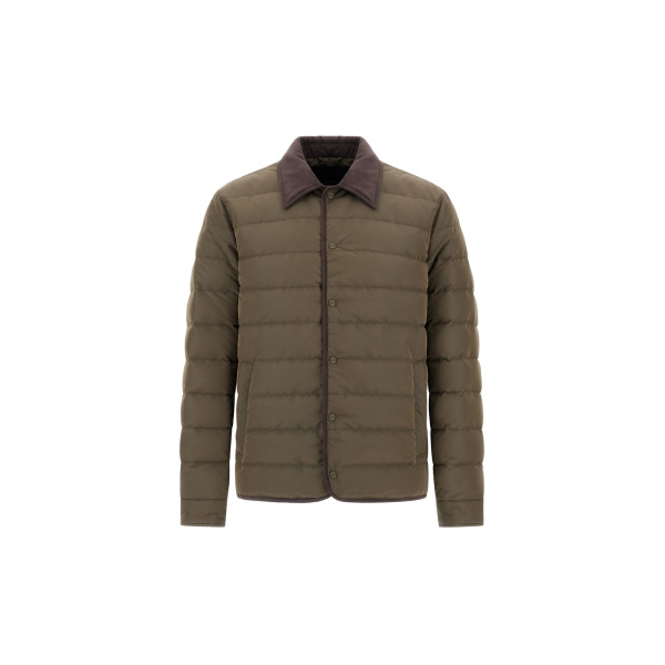 Herno Light Military Shacket in Iridescent Nylon and Suede Effect | Men's Jackets | Luxury Shoes 