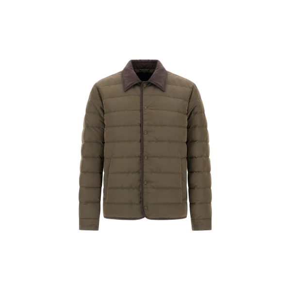 Herno Light Military Shacket in Iridescent Nylon and Suede Effect | Men's Jackets | Luxury Shoes 