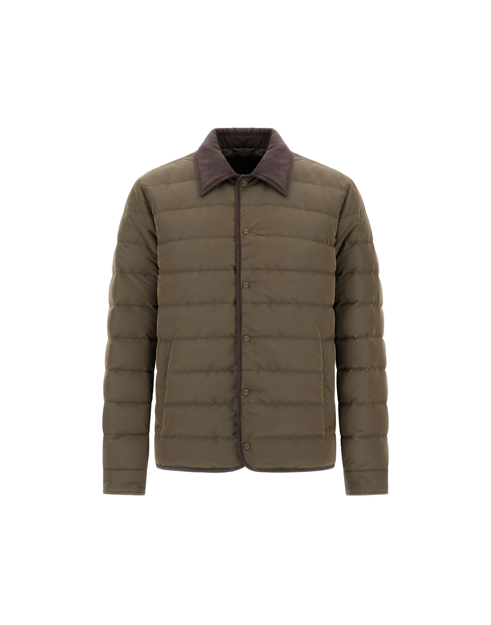 Herno Light Military Shacket in Iridescent Nylon and Suede Effect Herno Light Military Shacket in Iridescent Nylon and Suede Effect | Men's Jackets | Luxury Shoes