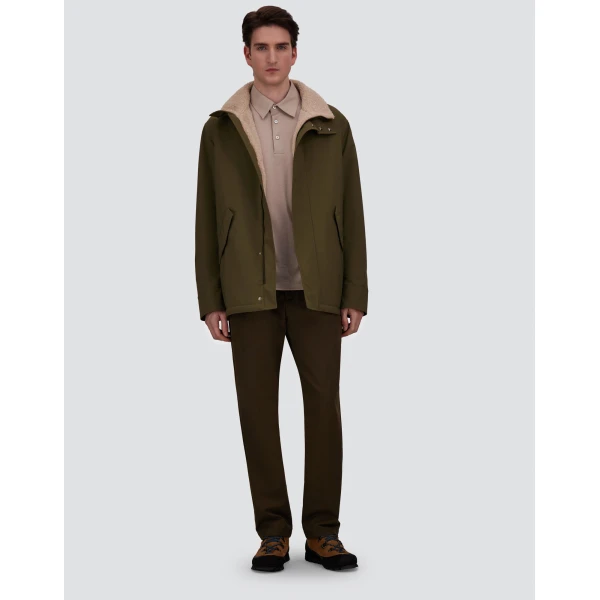 Herno Light Military Short Coat in Matte Twill and Cashmere-Touch Flannel | Men's Coats | Luxury Shoes 