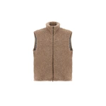Herno Light Taupe Resort Vest in Cashmere-Feel Flannel | Men's Jackets | Luxury Shoes 
