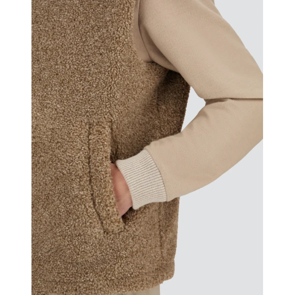 Herno Light Taupe Resort Vest in Cashmere-Feel Flannel | Men's Jackets | Luxury Shoes 