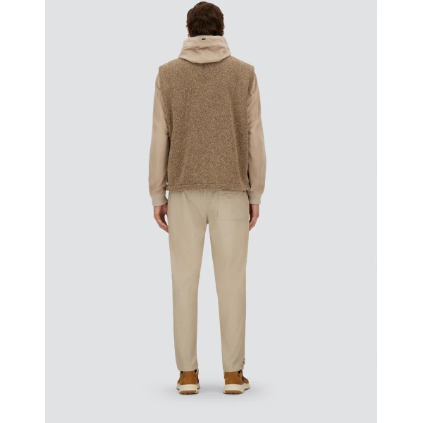 Herno Light Taupe Resort Vest in Cashmere-Feel Flannel | Men's Jackets | Luxury Shoes 