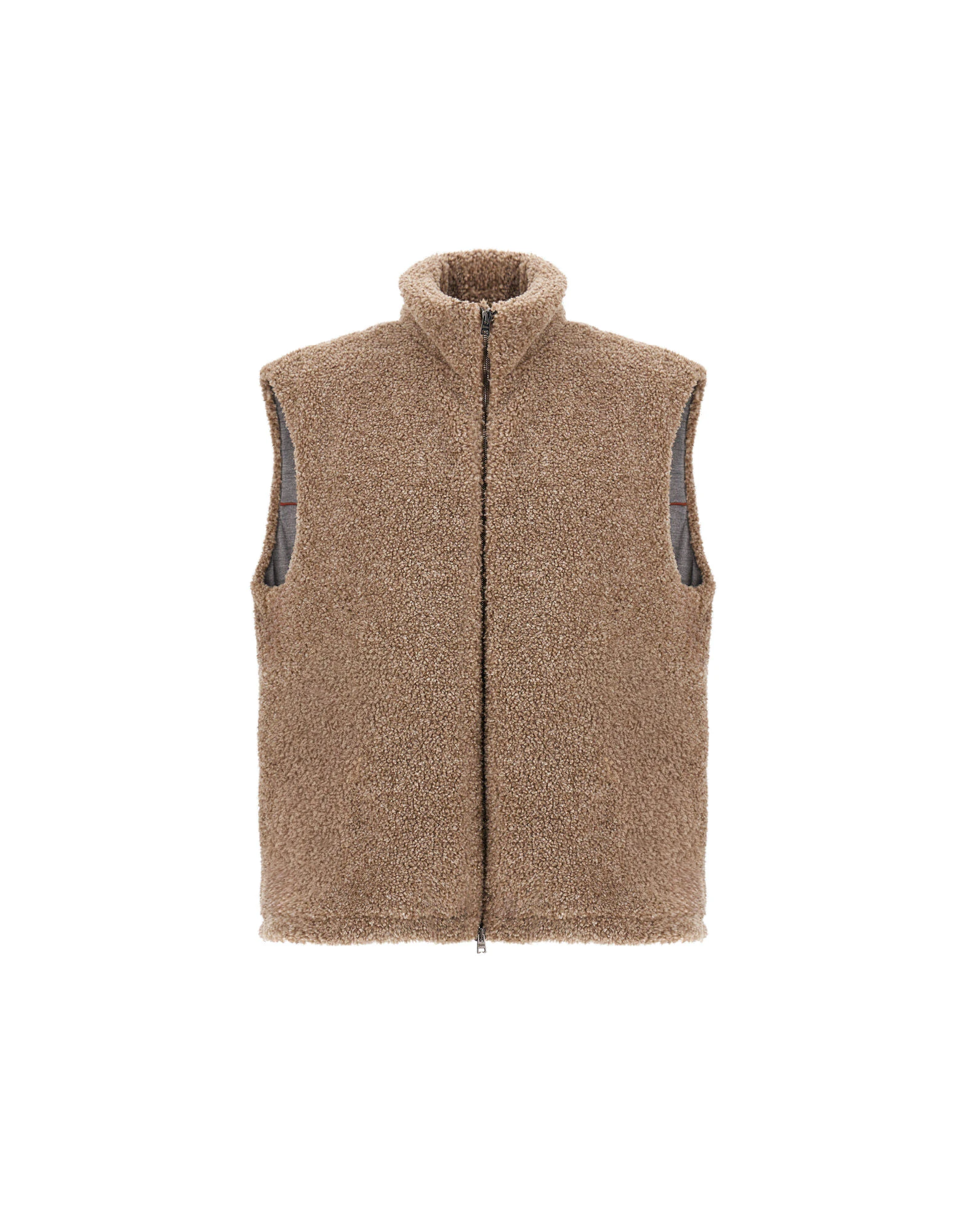 Herno Light Taupe Resort Vest in Cashmere-Feel Flannel Herno Light Taupe Resort Vest in Cashmere-Feel Flannel | Men's Jackets | Luxury Shoes