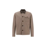 Herno Light Taupe Shacket in Fine Wool | Men's Jackets | Luxury Shoes 