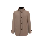 Herno Light Taupe Short Coat in Fine Wool | Men's Coats | Luxury Shoes 
