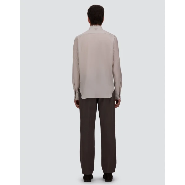 Herno Lightweight Wool and Cashmere Fabric Shirt in Ivory | Men's Shirts | Luxury Shoes 