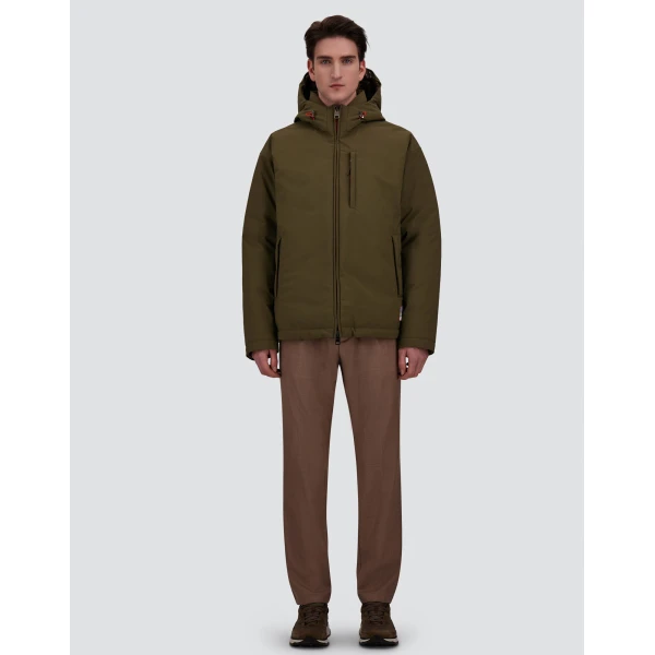 Herno Matte Twill and Gloss-Effect Nylon Jacket in Light Military | Men's Jackets | Luxury Shoes 