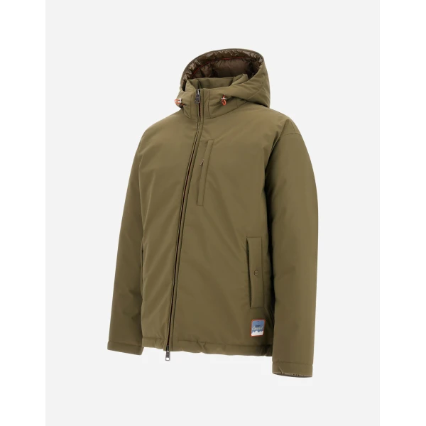 Herno Matte Twill and Gloss-Effect Nylon Jacket in Light Military | Men's Jackets | Luxury Shoes 