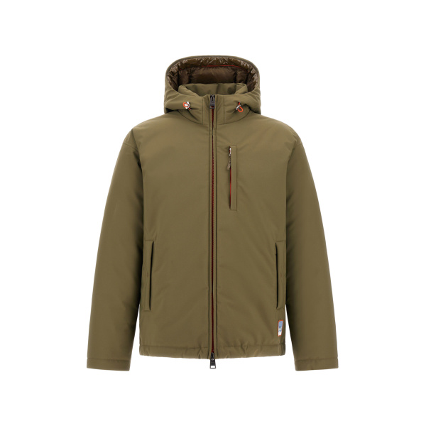 Herno Matte Twill and Gloss-Effect Nylon Jacket in Light Military | Men's Jackets | Luxury Shoes 