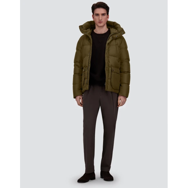 Herno Military Bomber Jacket in Nylon Chamonix | Men's Jackets | Luxury Shoes 