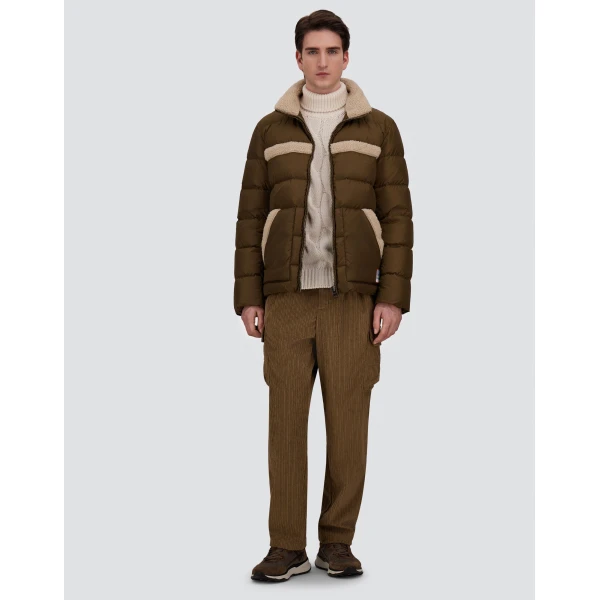 Herno Military Jacket in Nylon Chamonix and Sherpa | Men's Jackets | Luxury Shoes 