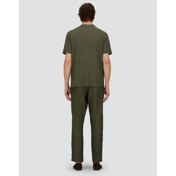 Herno Military Resort T-Shirt in Linen Jersey | Men's T-Shirts and Polos | Luxury Shoes 