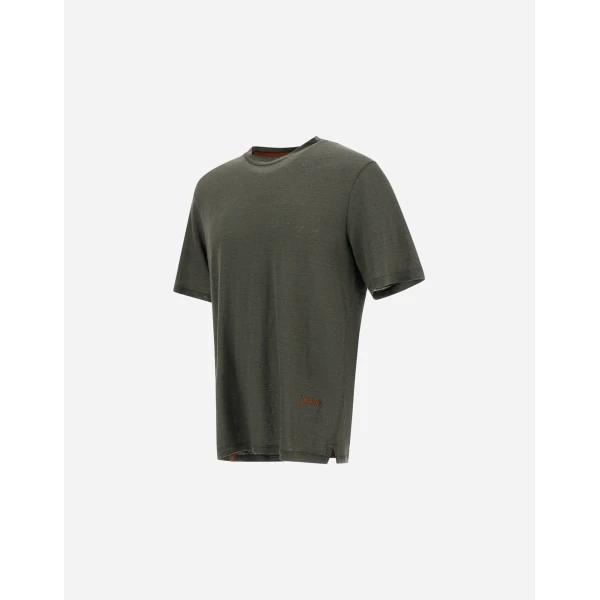Herno Military Resort T-Shirt in Linen Jersey | Men's T-Shirts and Polos | Luxury Shoes 