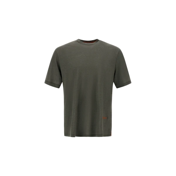 Herno Military Resort T-Shirt in Linen Jersey | Men's T-Shirts and Polos | Luxury Shoes 
