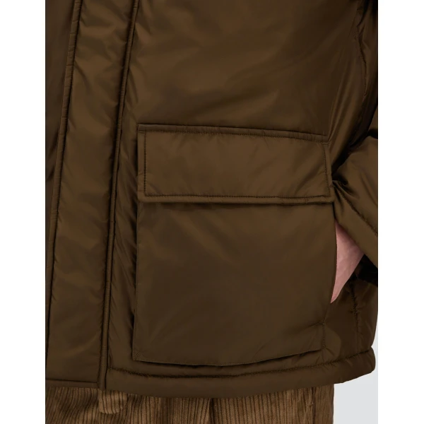 Herno Military Short Parka in Nylon Chamonix and Waxed Cotton Blend | Men's Coats | Luxury Shoes 