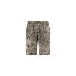 Herno Military and Sage Cargo Shorts in Fade-Effect Linen with Tropical Print | Men's Trousers | Luxury Shoes 
