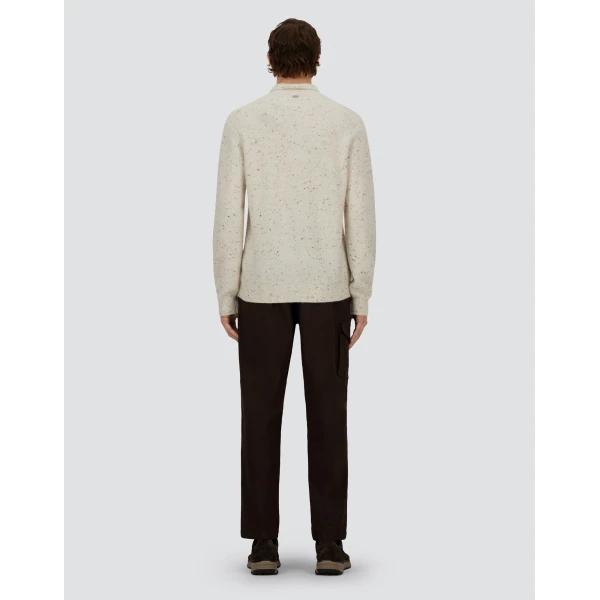Herno Milk White Resort Polo Shirt in Wool and Alpaca Blend Knit | Men's T-Shirts and Polos | Luxury Shoes 