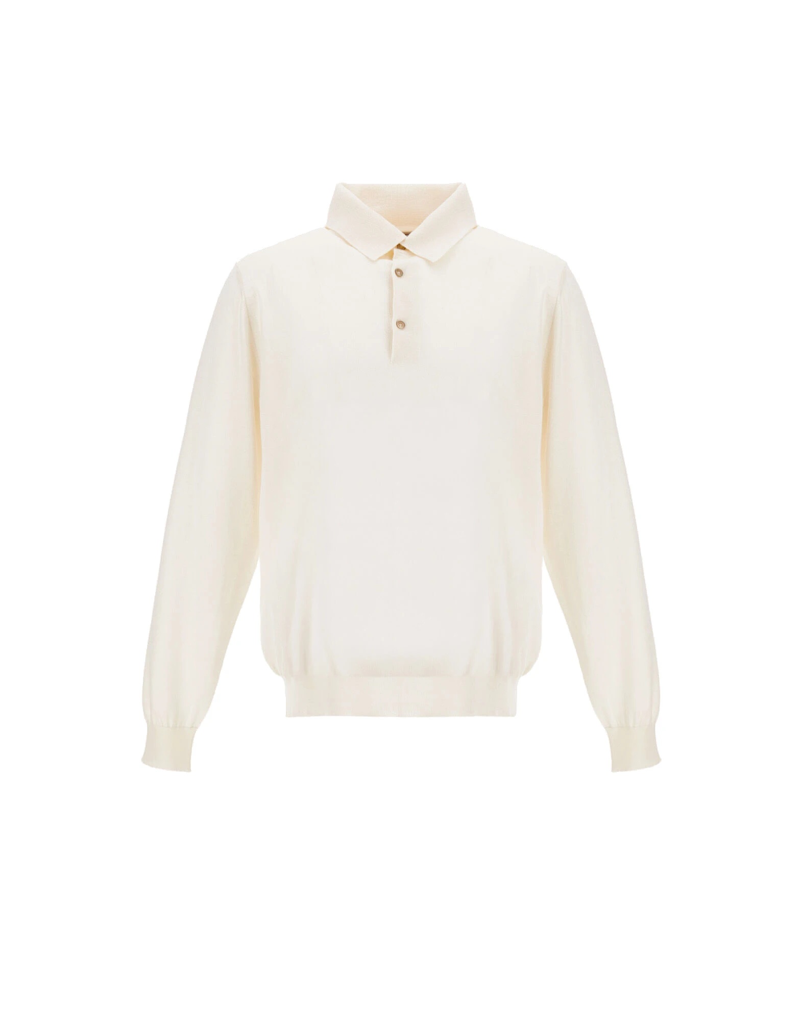 Herno Milk White Resort Polo Shirt in Wool and Silk Knit Herno Milk White Resort Polo Shirt in Wool and Silk Knit | Men's T-Shirts and Polos | Luxury Shoes