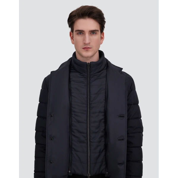 Herno Navy Blue Blazer in Arendelle and Monogram | Men's Jackets | Luxury Shoes 