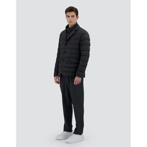 Herno Navy Blue Blazer in Arendelle and Monogram | Men's Jackets | Luxury Shoes 