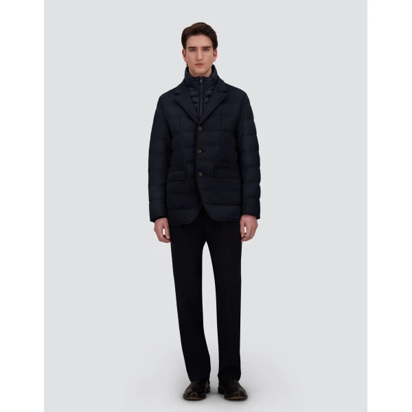 Herno Navy Blue Blazer in Cashmere, Silk and Nylon Ultralight | Men's Jackets | Luxury Shoes 