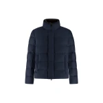 Herno Navy Blue Bomber Jacket in Arendelle and Faux Fur | Men's Jackets | Luxury Shoes 